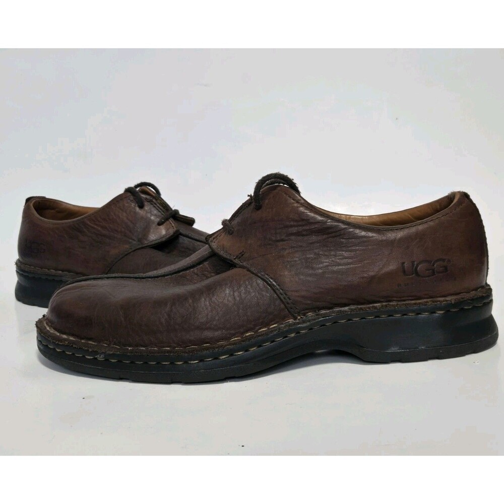UGG Shoes Mens Sz 9 Australia 5527 Brown Leather Pebbled Oxfords Comfort